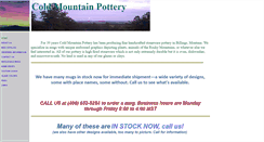 Desktop Screenshot of coldmountainpottery.com